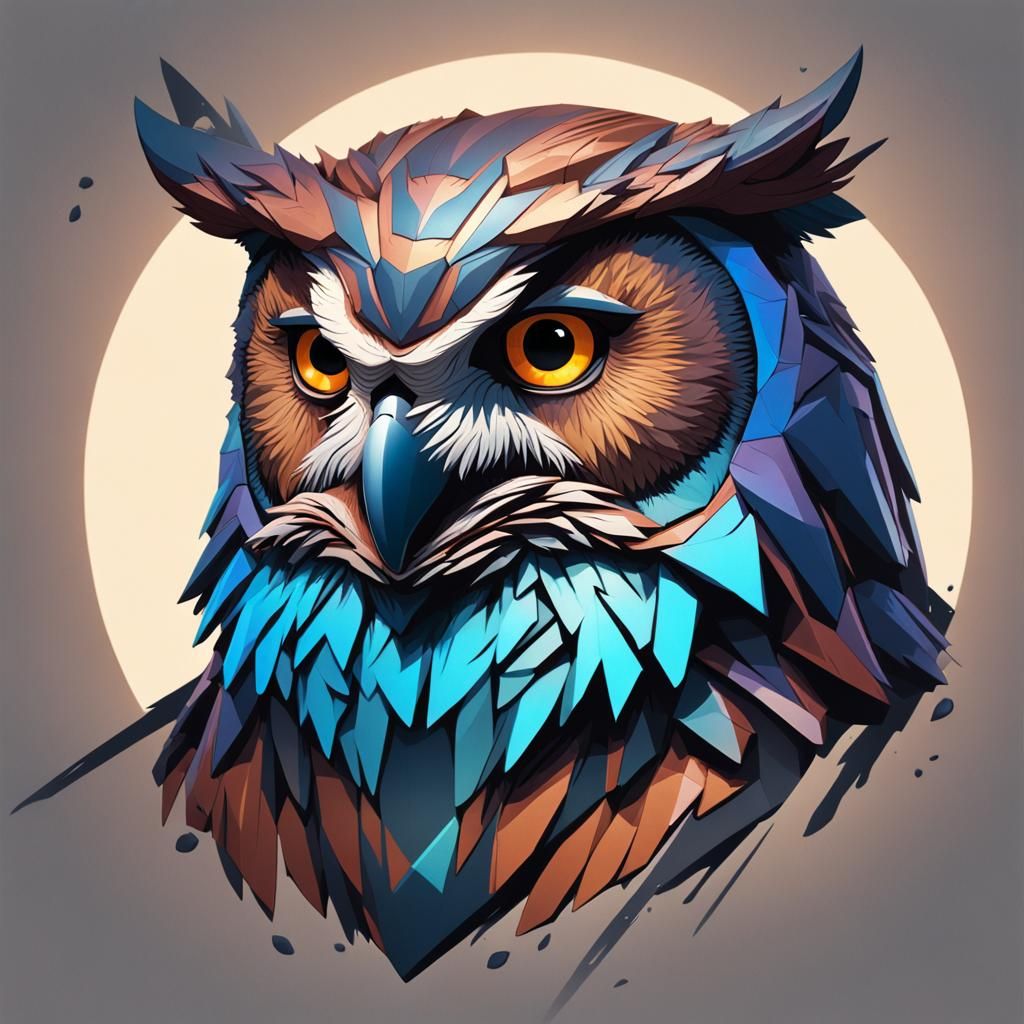 Hyperdetailed Owl Bear Portrait in Art Nouveau Style