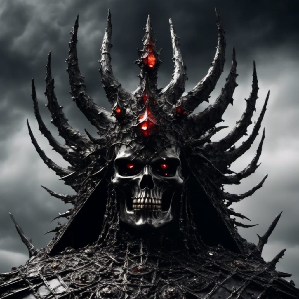 Sauron Portrait in Dark Fantasy Realism