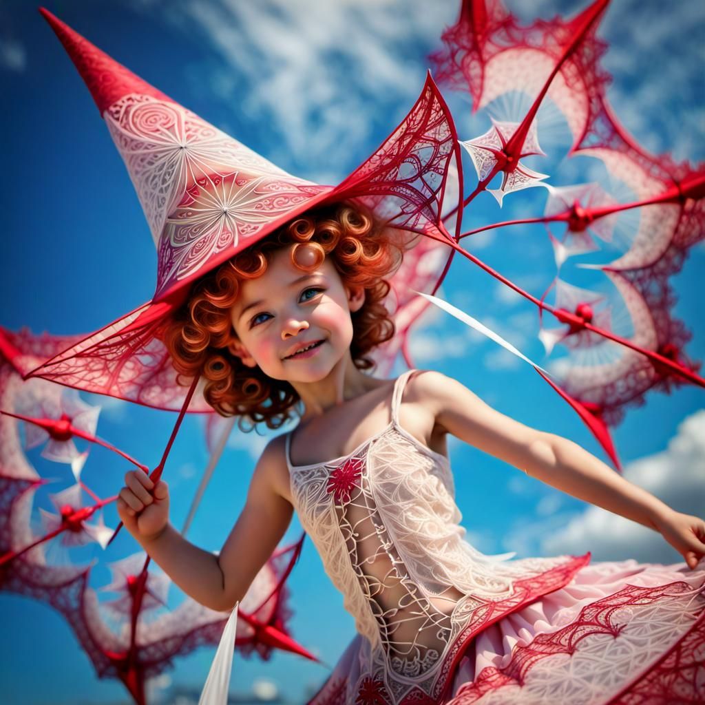 Filigree Witch Hat with Dancing Sprites