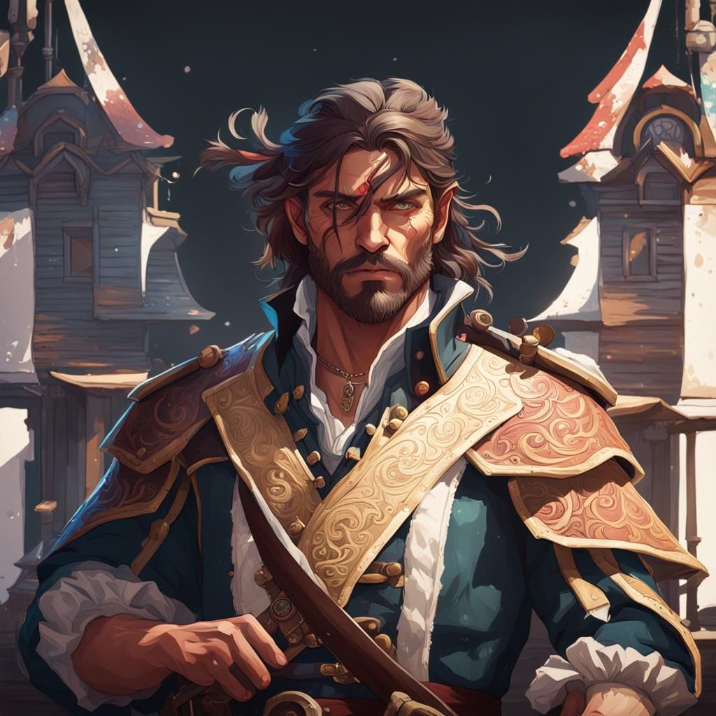 Pirate Angel Portrait in Artgerm Style