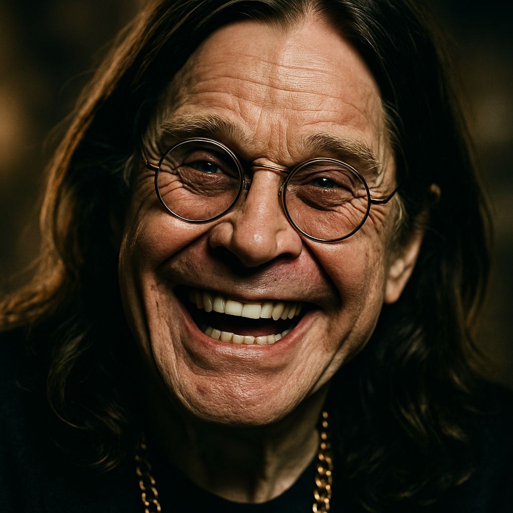 Detailed Photo of Smiling Ozzy Osbourne