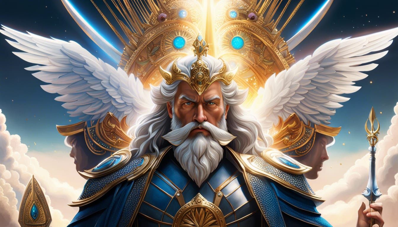 Surreal Explosion Reveals Man with Angelic Shield