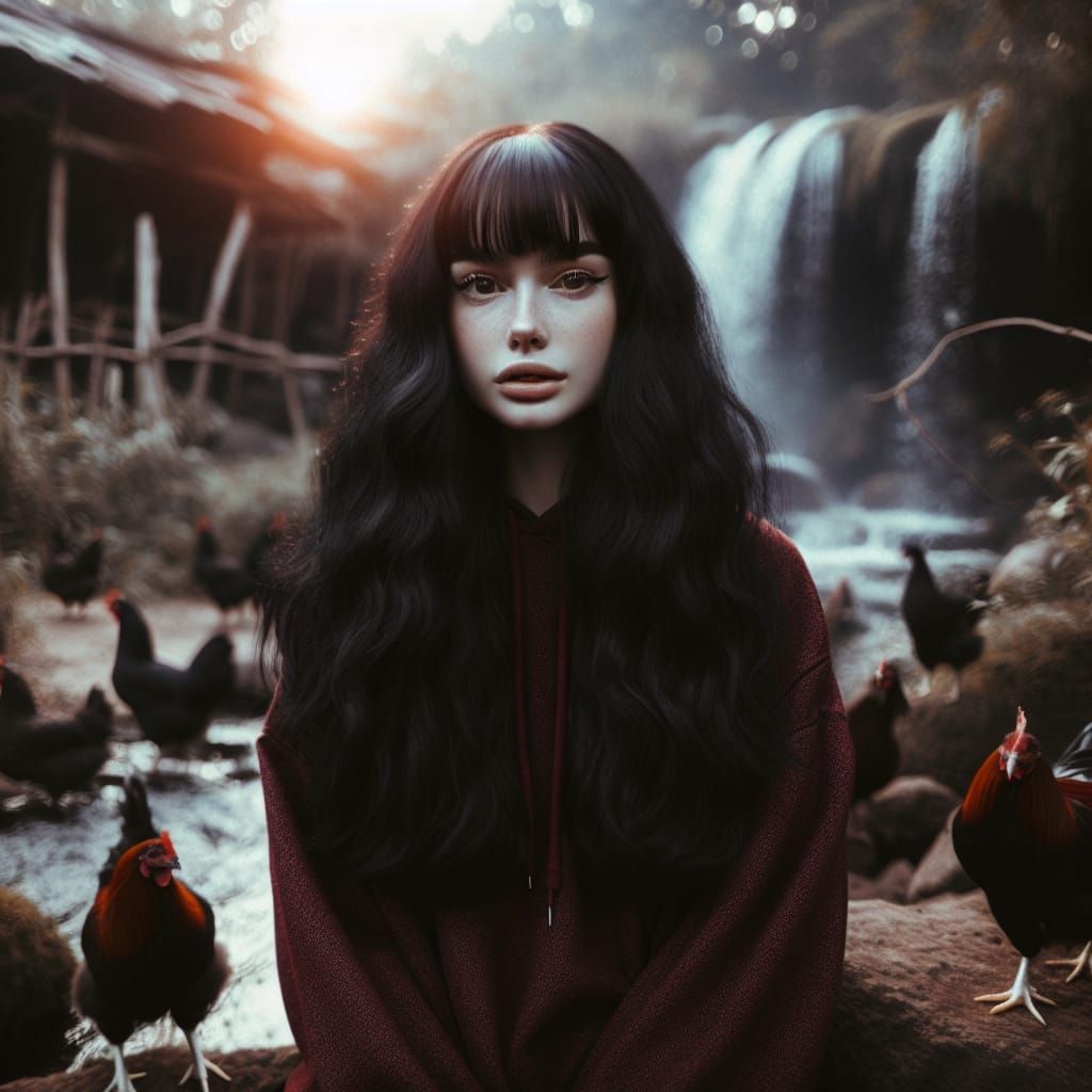 dark red hoodie