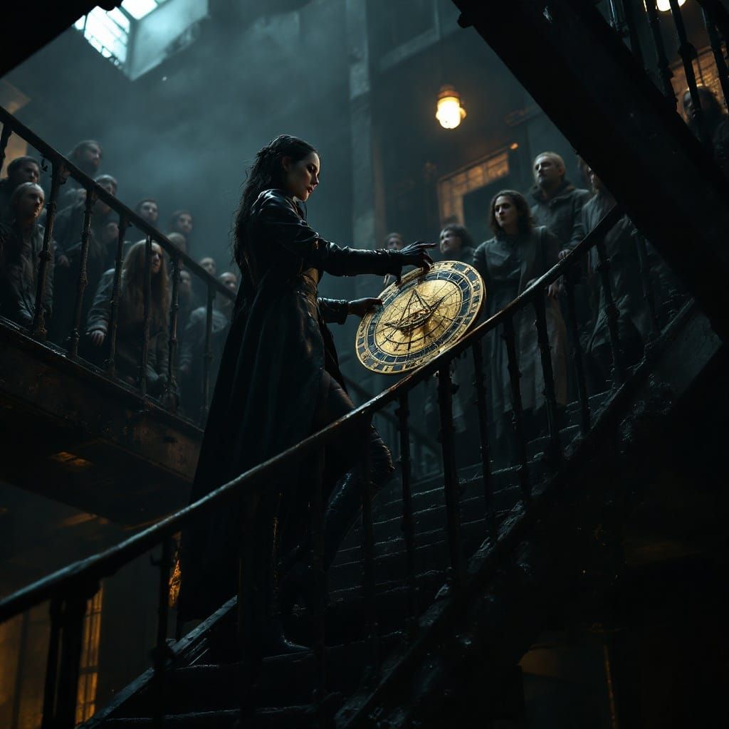 Camp Commandant in Dark, Industrial Haze, Inspired by Kubric...