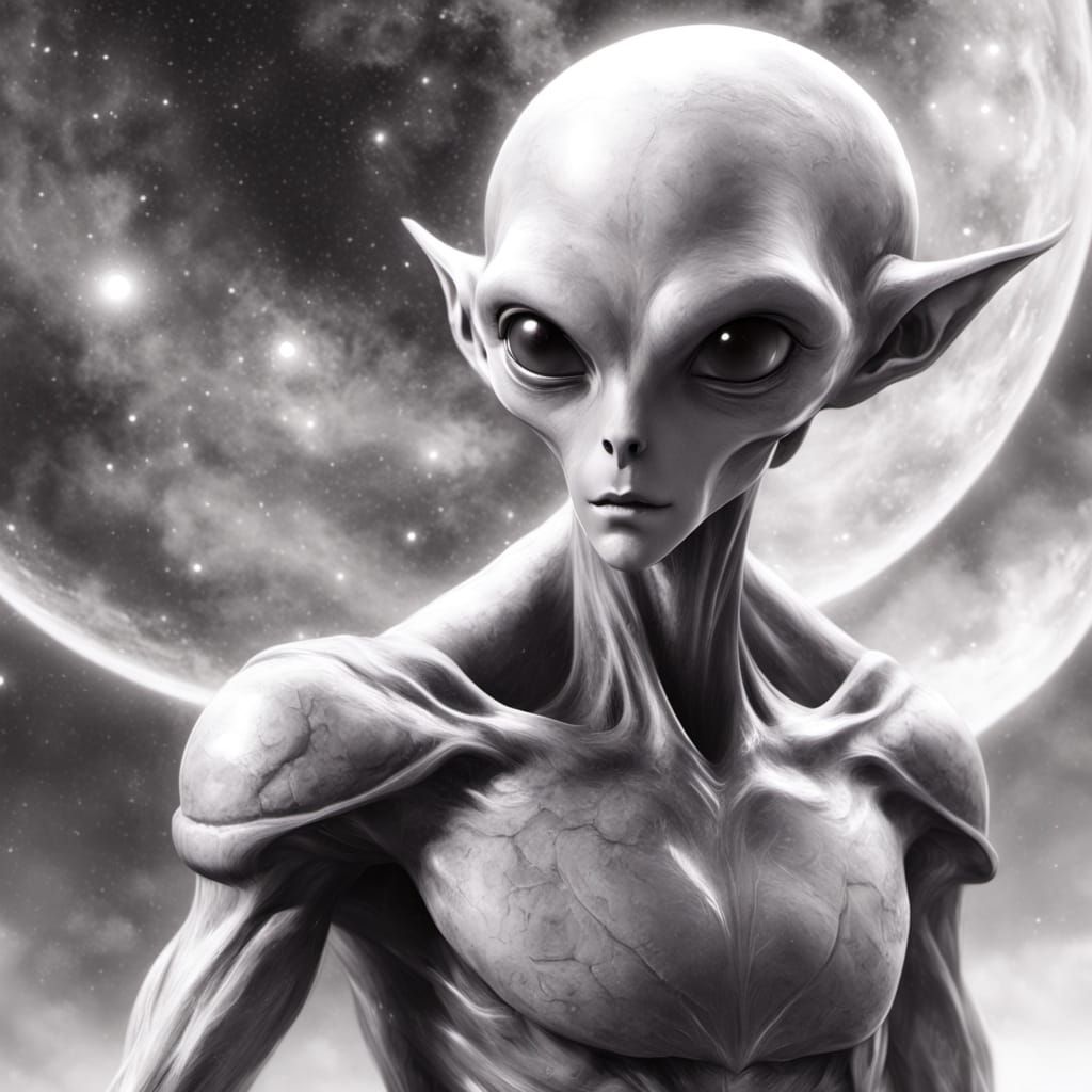 Intelligent Grey Alien Manipulating Universe with Mind Power