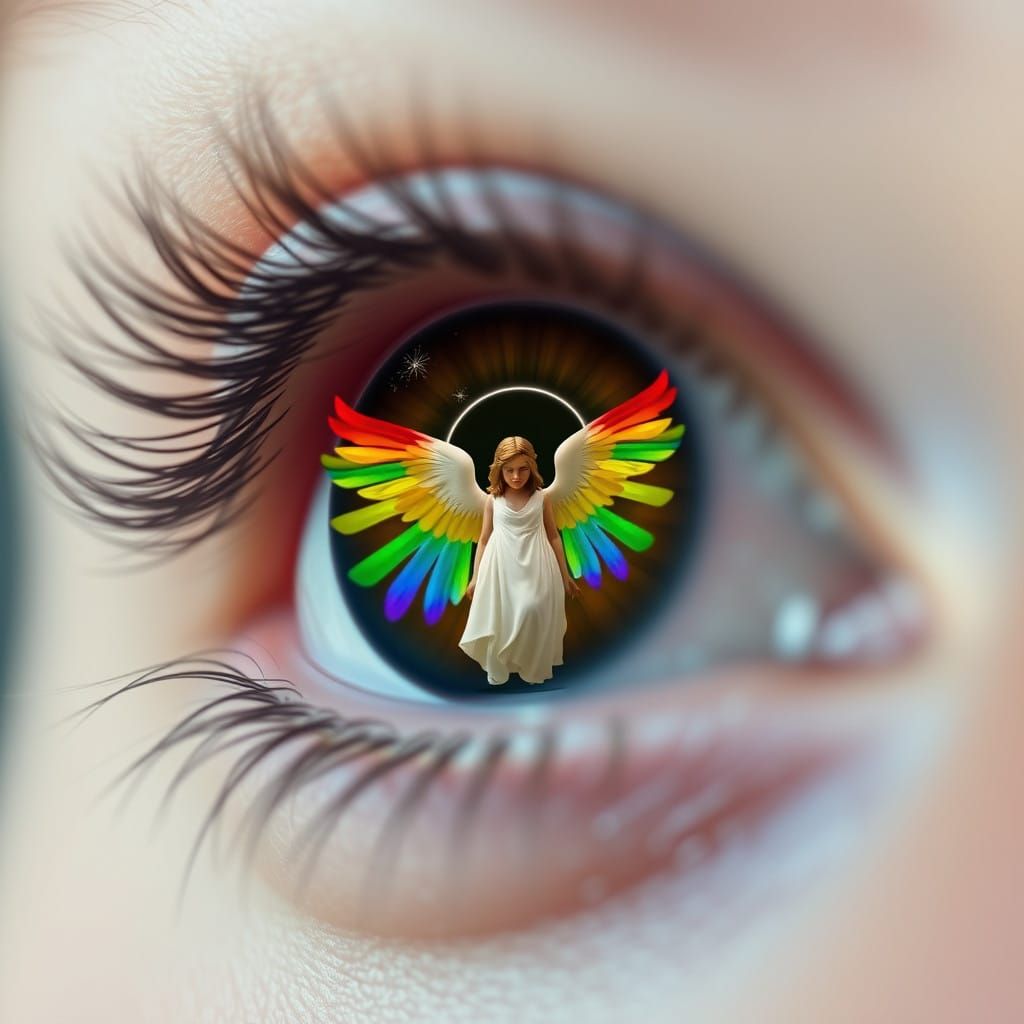 Close Up of a Person Revealing a Heavenly Vision