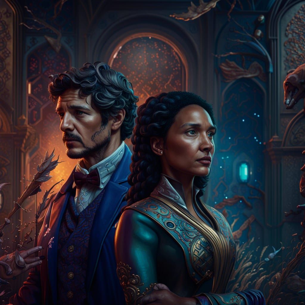 Pedro Pascal and Zoe Saldaña as Doctors