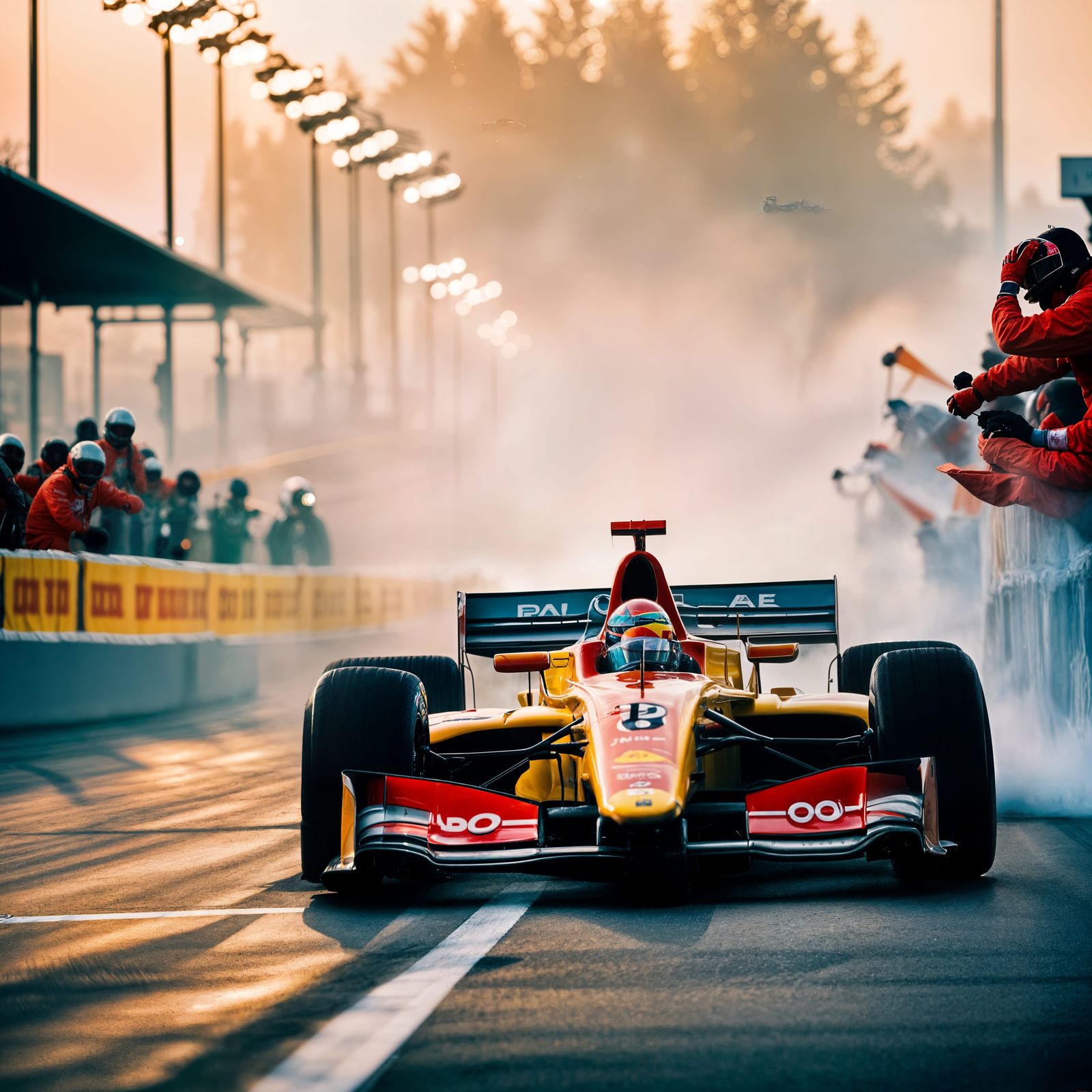 Formula 1 Car at Sunrise: 35mm Photography