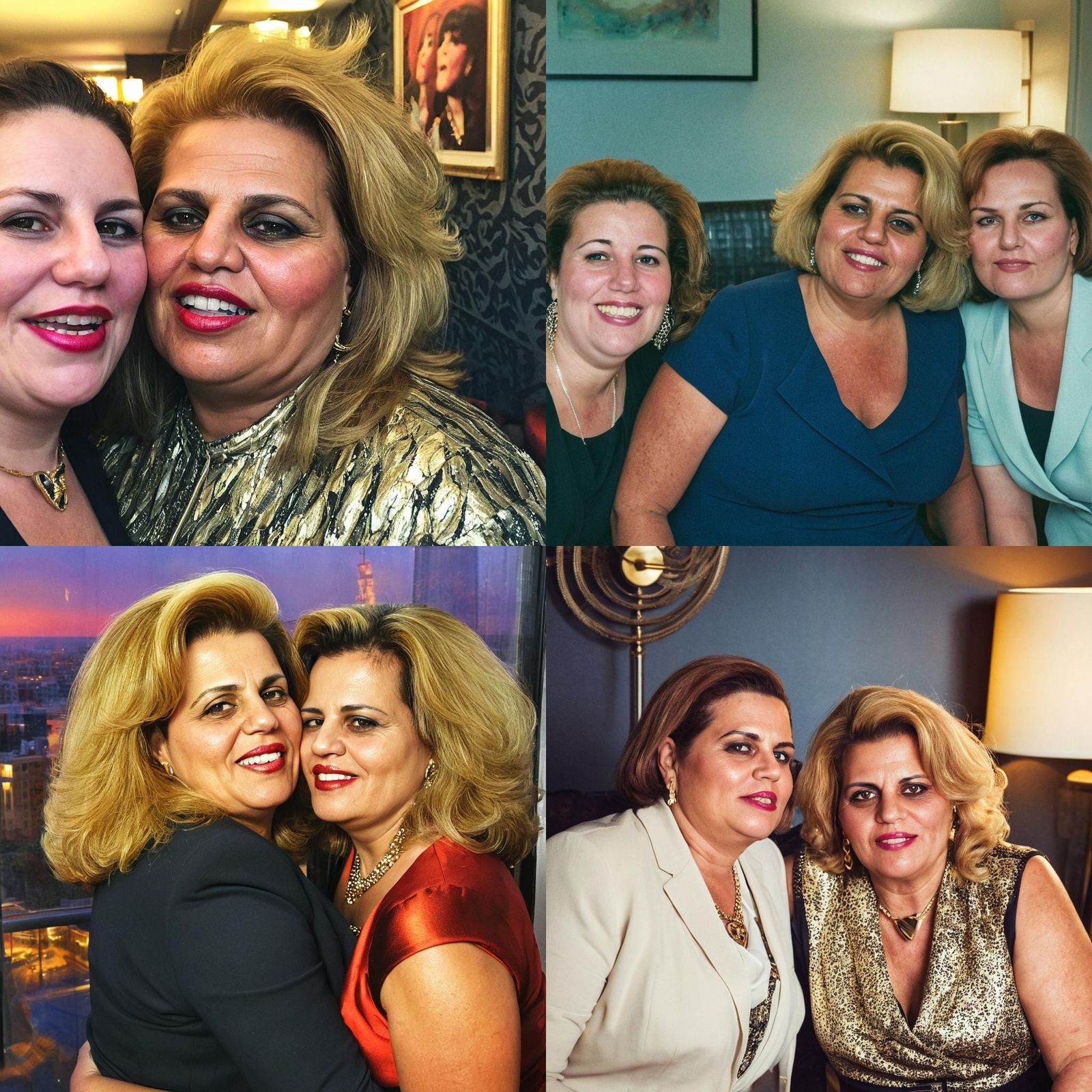 Plus-Size Women Embrace in Luxurious Hotel Suite