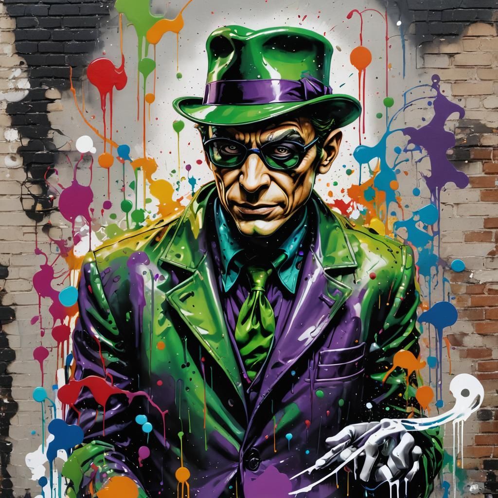 Riddler in Graffiti Splash Art Style
