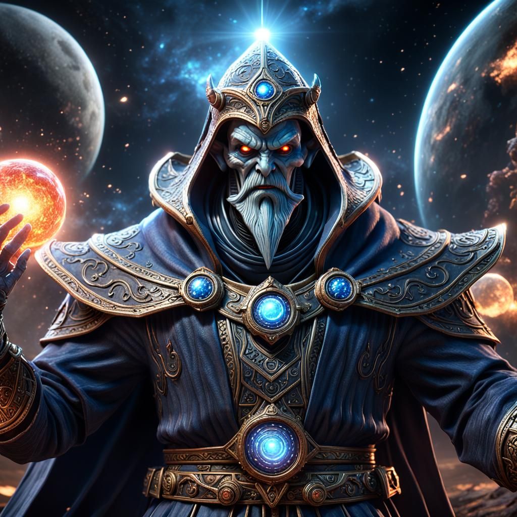 Cosmic Wizard Bending Time, 3D Game Art