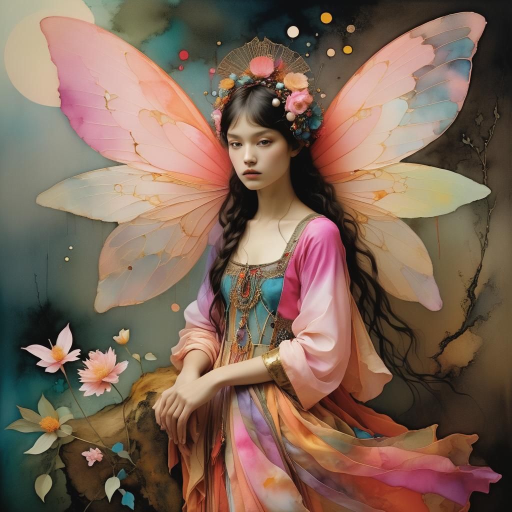 Magical Liquid Alcohol Ink Art in Triadic Colors