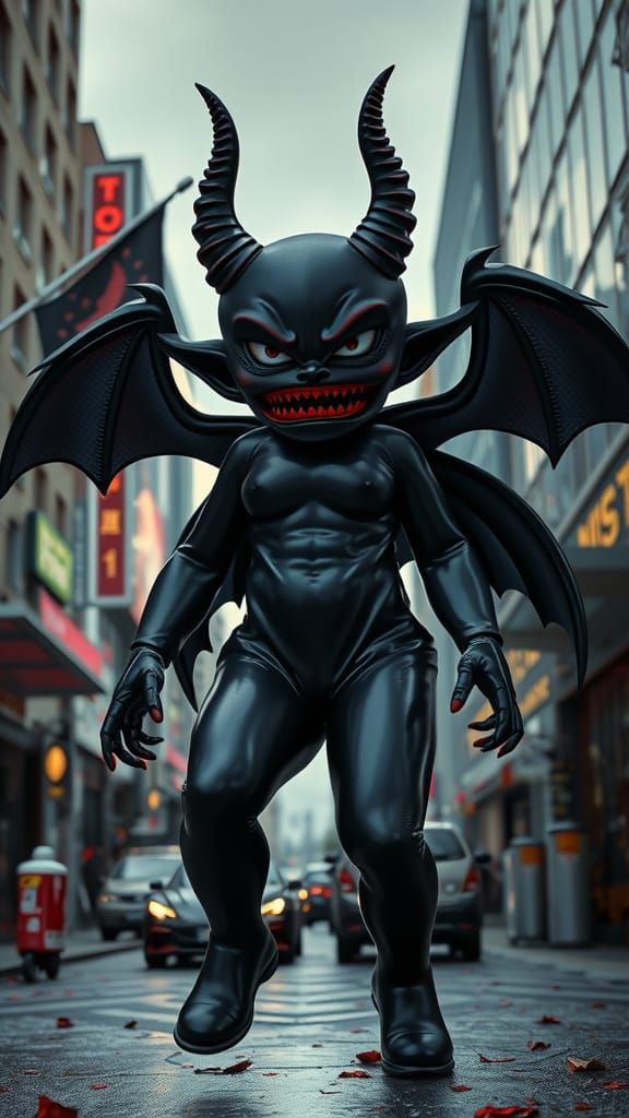 Evil Gothic Doll Vampire Rampages Through City