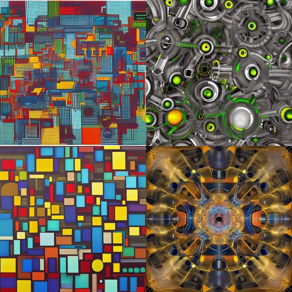 Abstract Machine Art: Minimalist Design