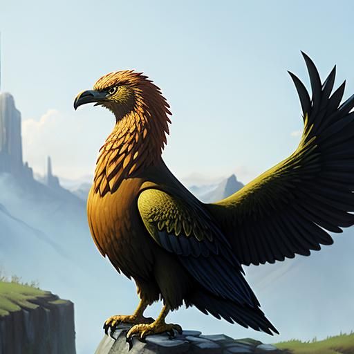 Noble Griffin Portrait: Mythical Creature Artwork