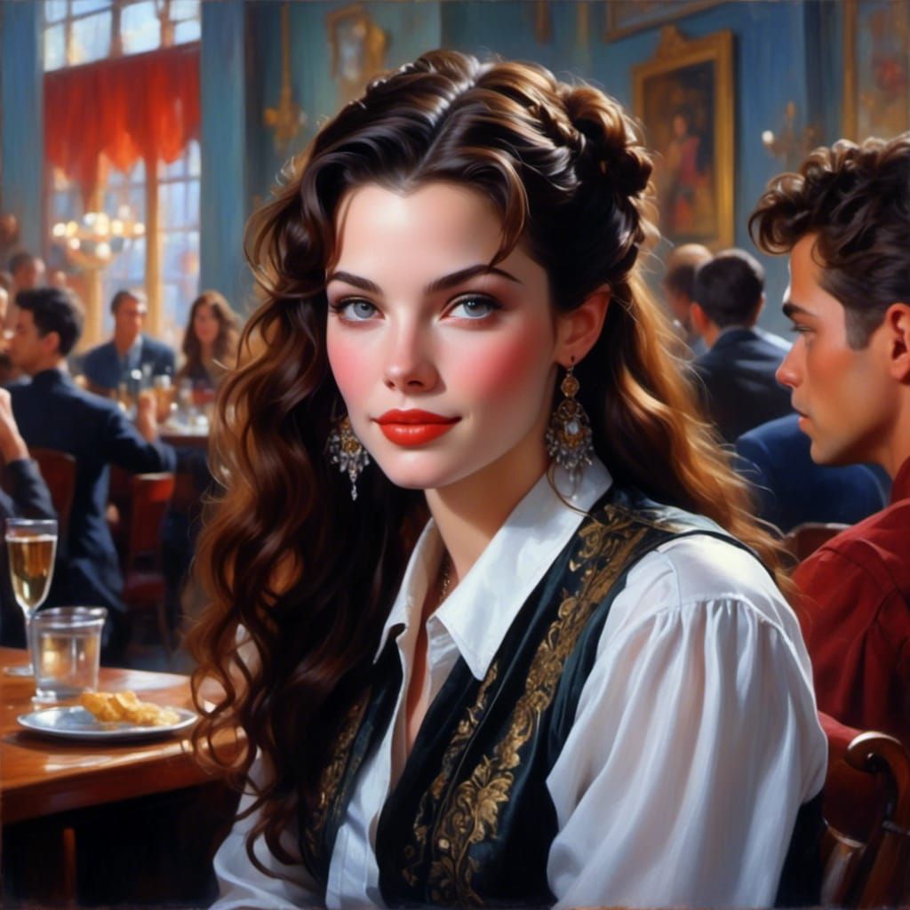 Hyperrealistic Portrait of Liv Tyler as Digital Art