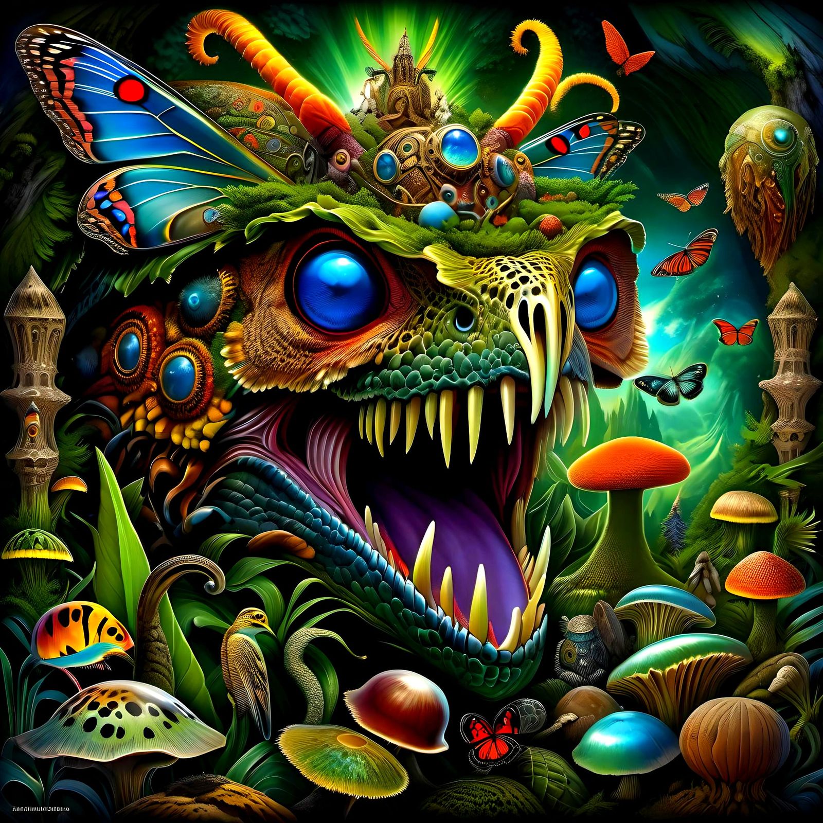 Extraterrestrial Mating Rituals: A Detailed Digital Painting