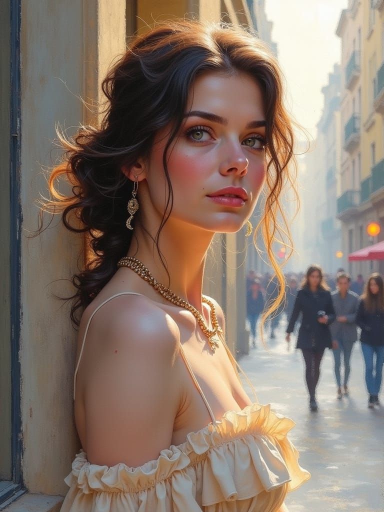 Tasmanian Woman in Paris: Radiant, Abstract Painting