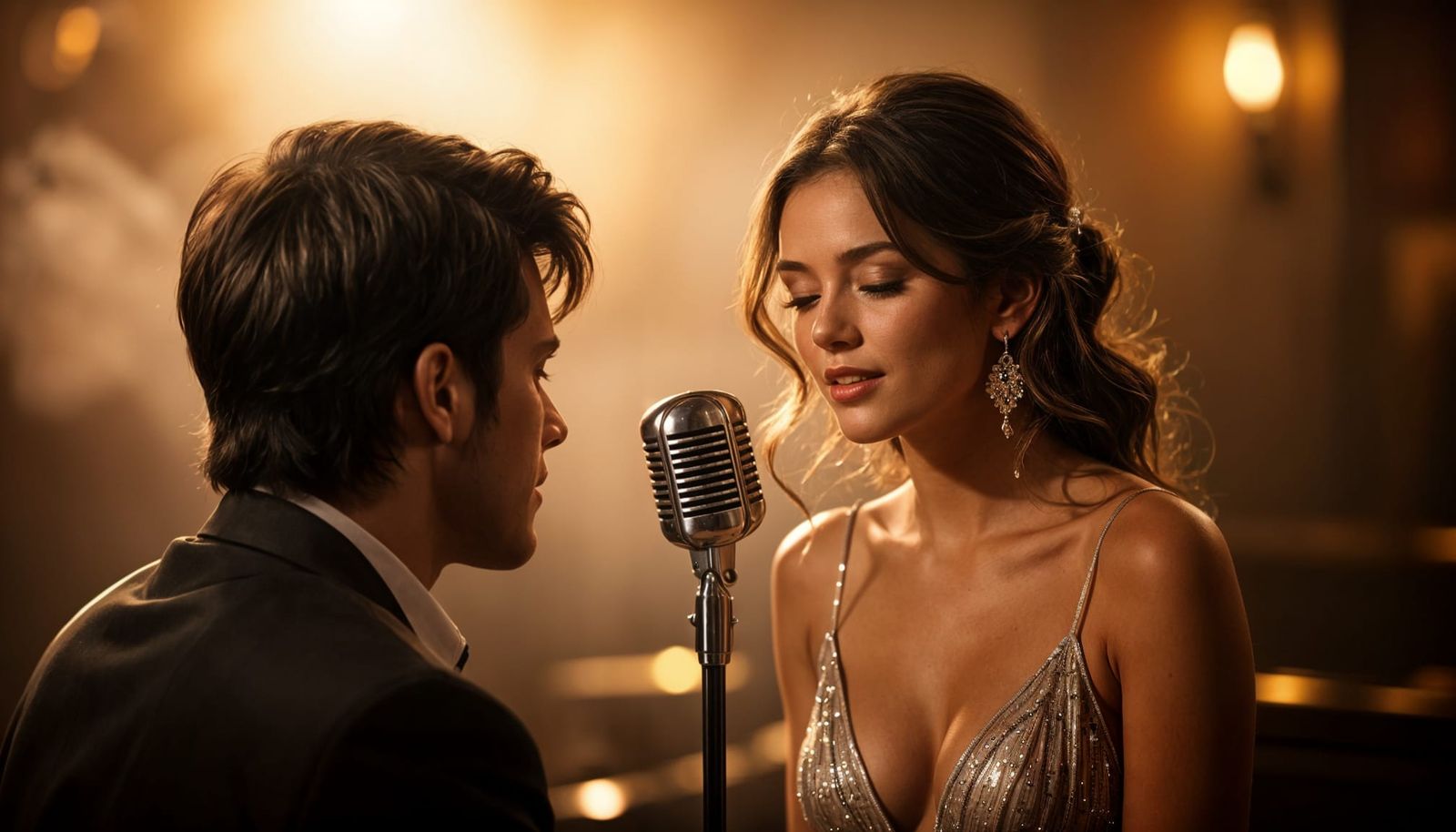 Singer Seduces Man in Smoky Jazz Bar