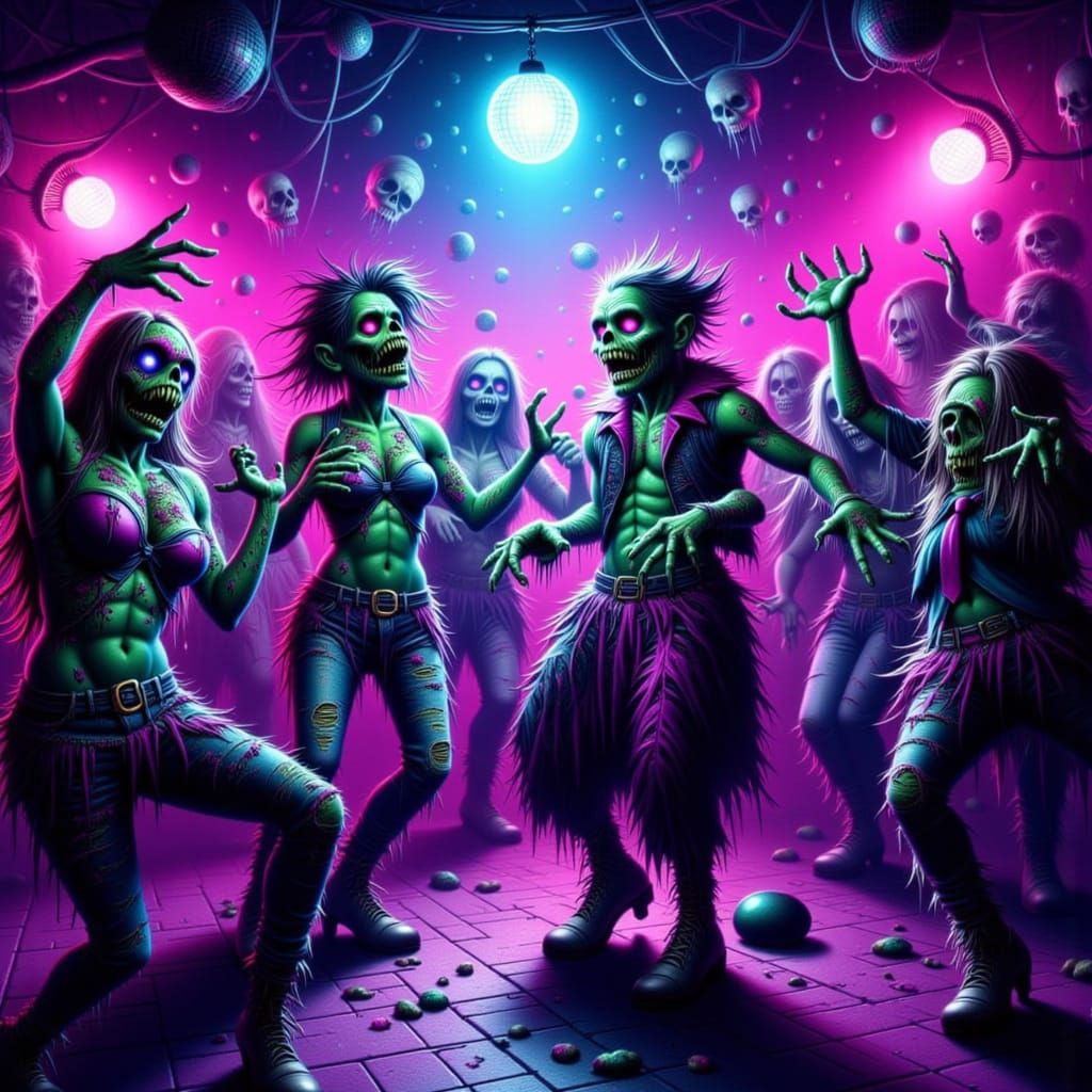 Zombie Prom Dance-Off: Undead Creatures Party