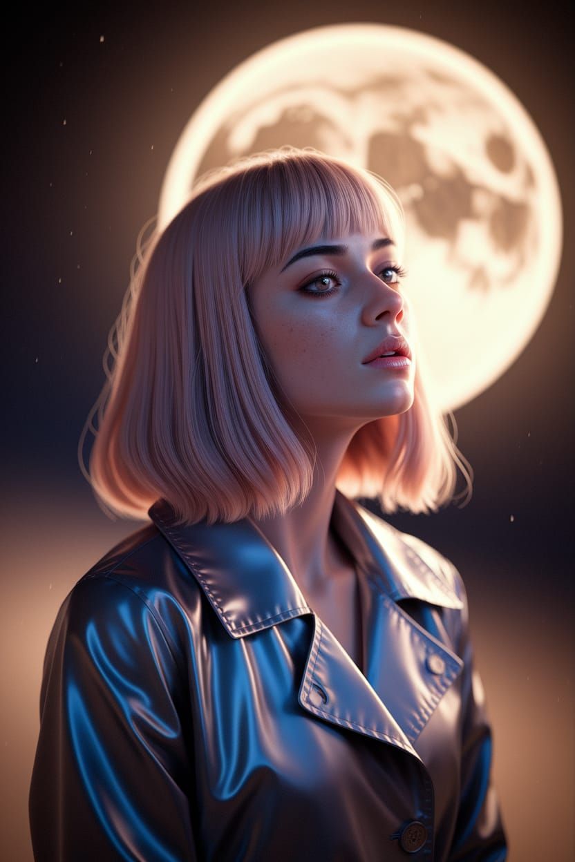 Apricot Haired Woman in Dreamy Film Photo