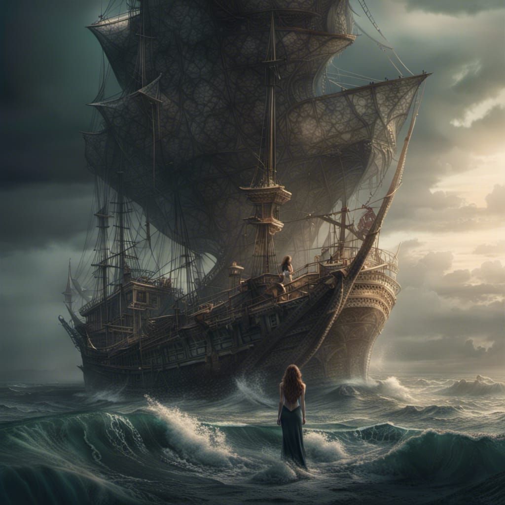 Epic Siren in Dramatic Digital Matte Painting