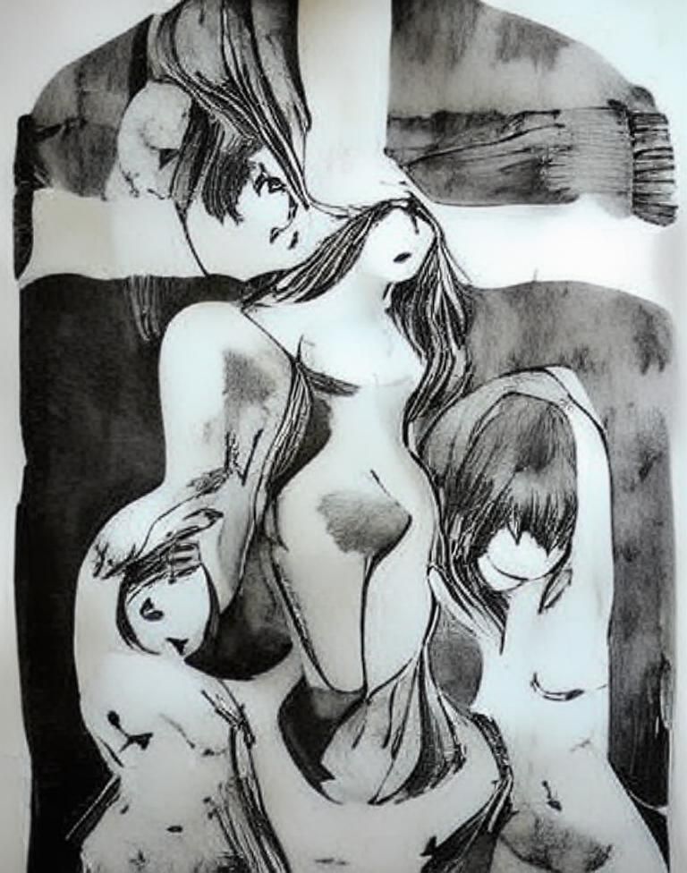 Minimalist Ink Drawing with Fluid Lines