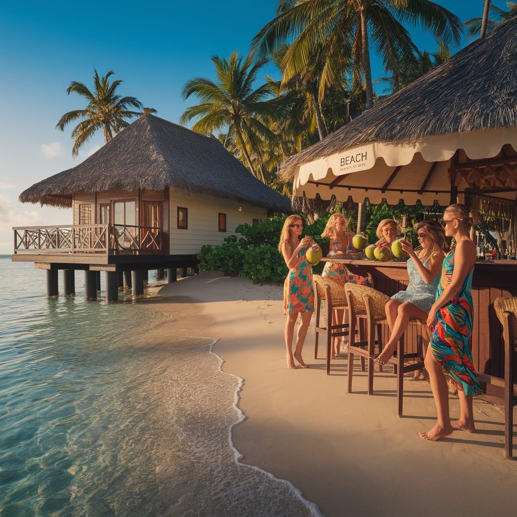 Mauritian Beach Paradise: Sunlight, Bungalows, and Tropical ...