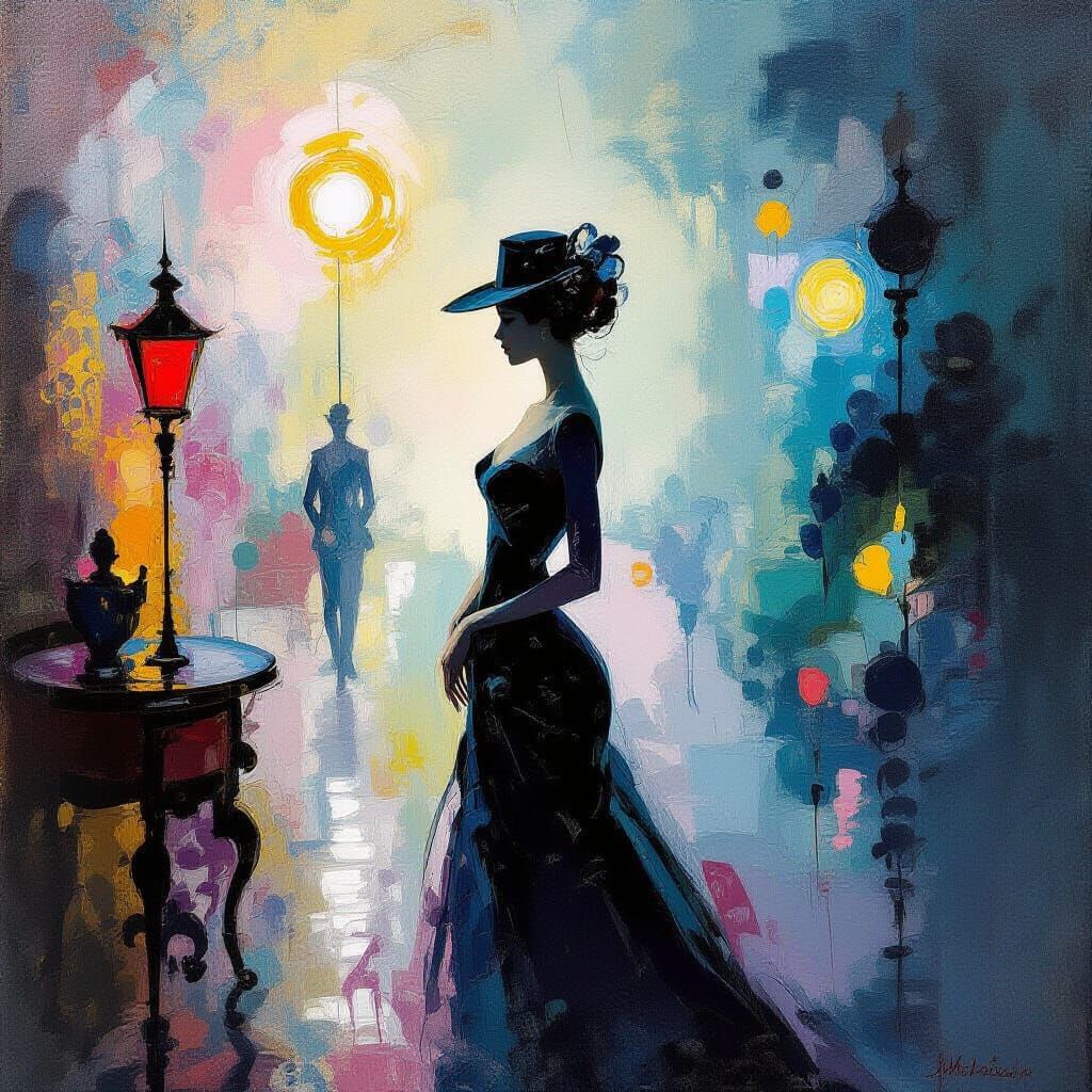 Surrealist Impressionist Masterpiece with Astonishing Contra...