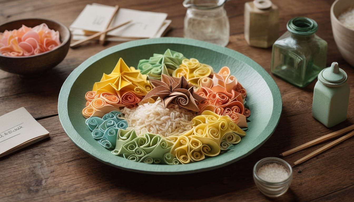 Origami-Inspired Papercraft Noodle Dish Upgrade