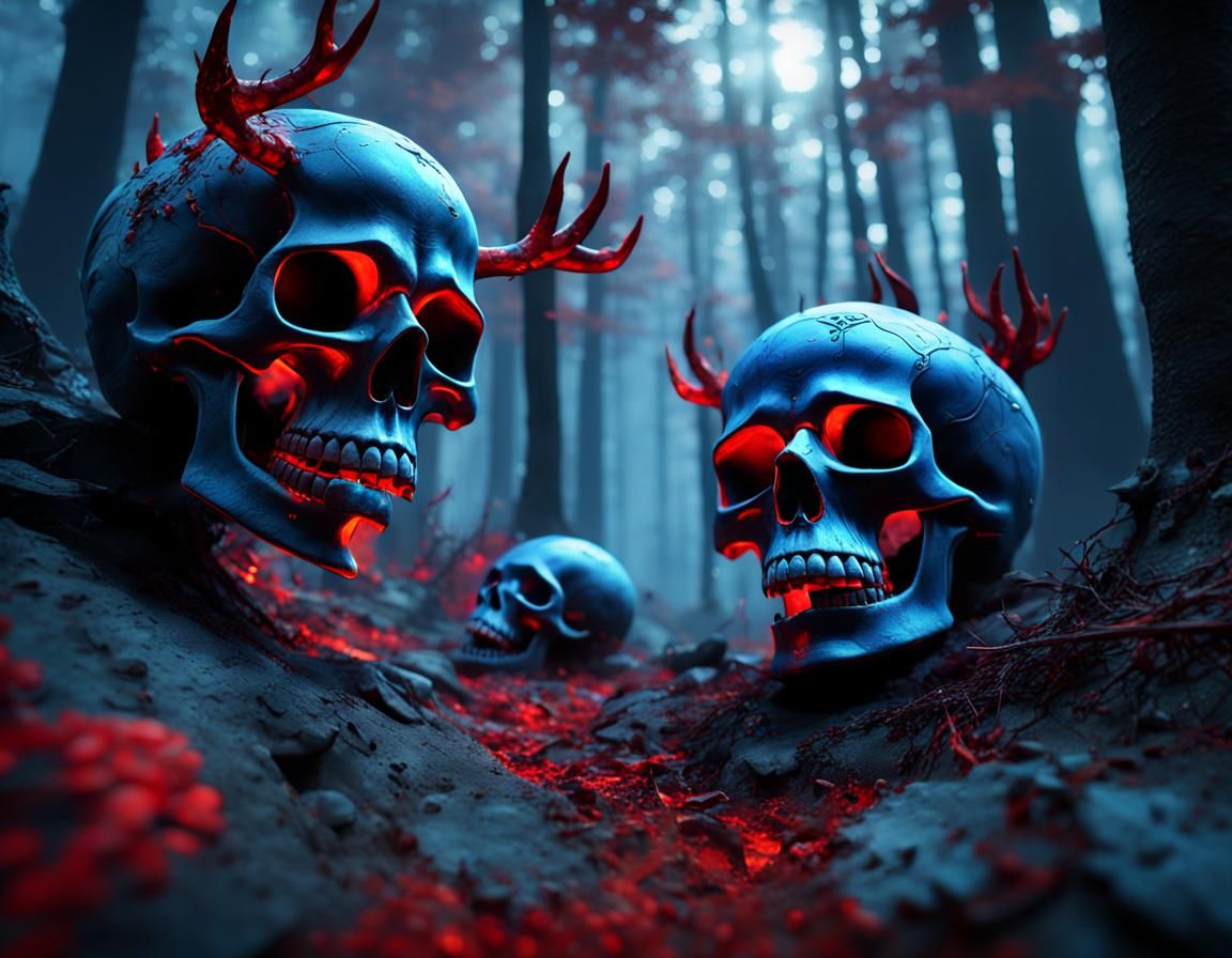 blue skulls 2