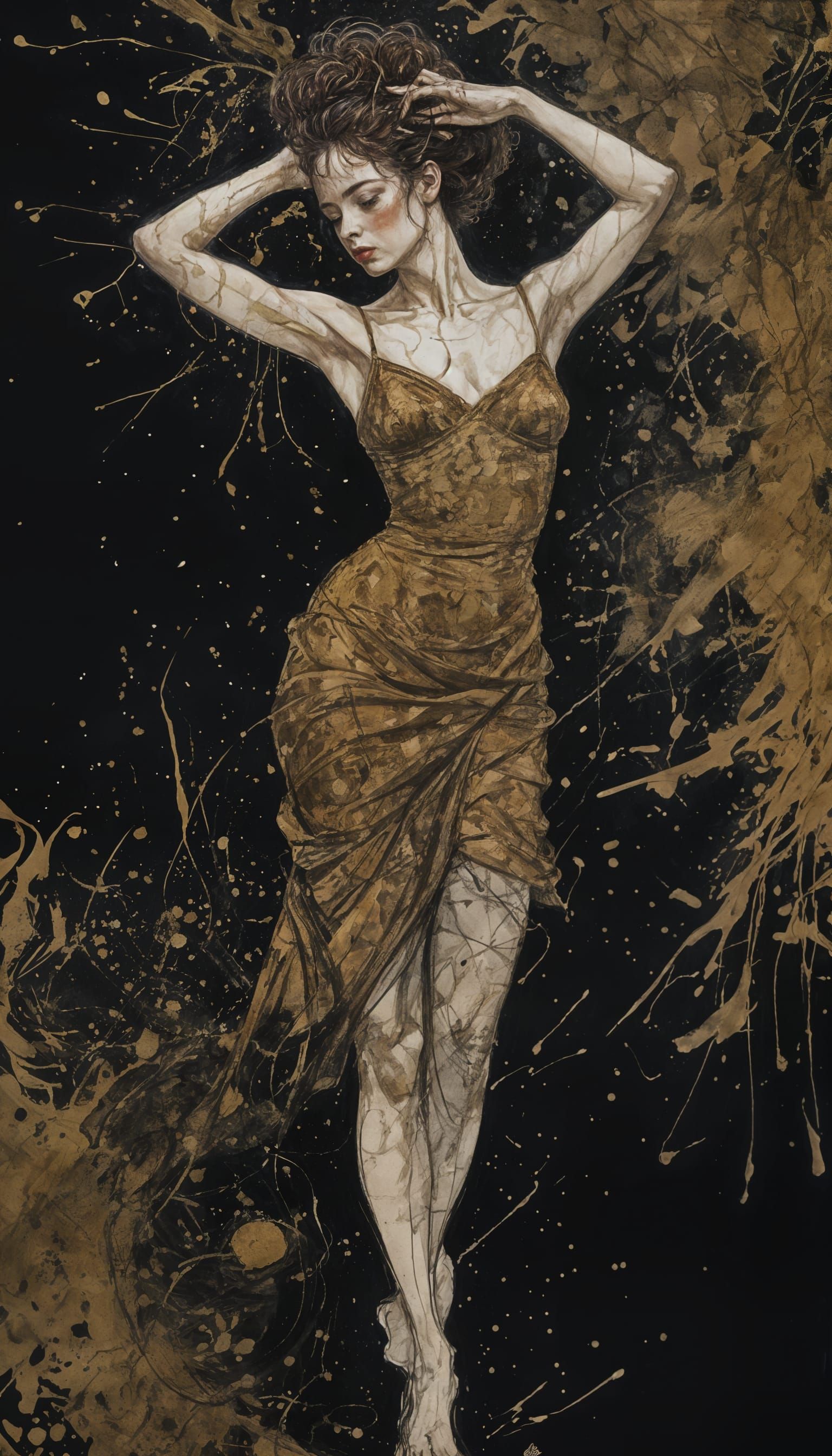 Dancer in Expressive Brushstrokes