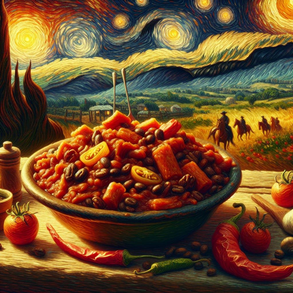 Chili Con Carne: Detailed Impressionistic Digital Art
