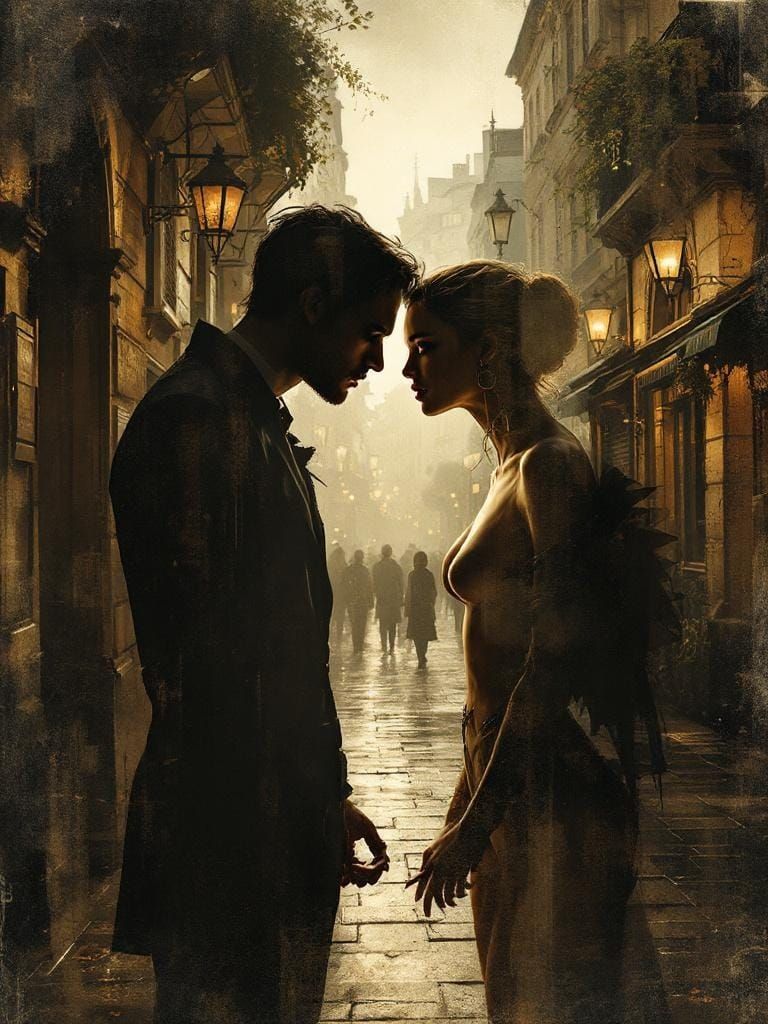 Paris Street Pin-Up in McKean and Caravaggio Style