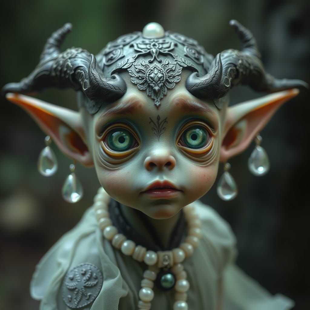 Mysterious Child in an Ancient, Otherworldly Forest