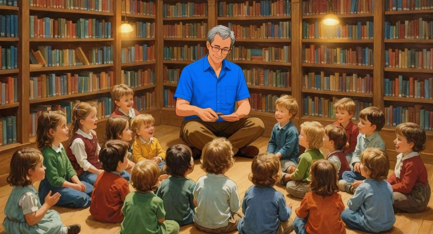 AI Generated Image of a Library Scene