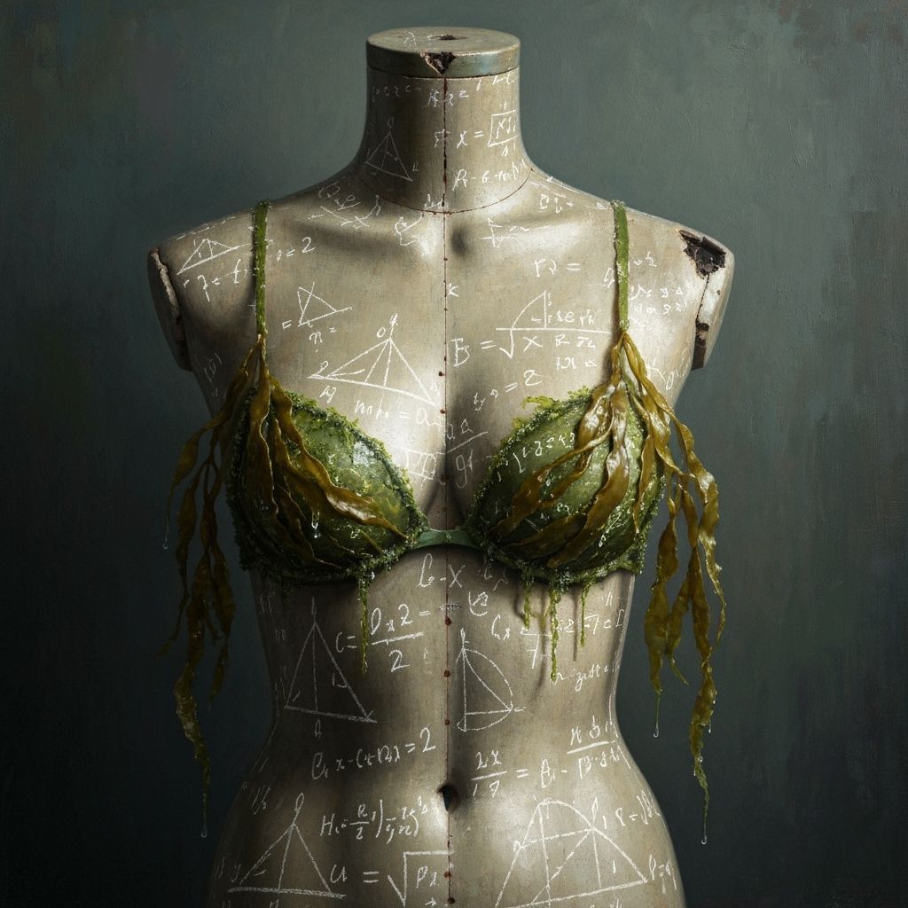 Kelp Bra Still Life: Surreal Oil Painting