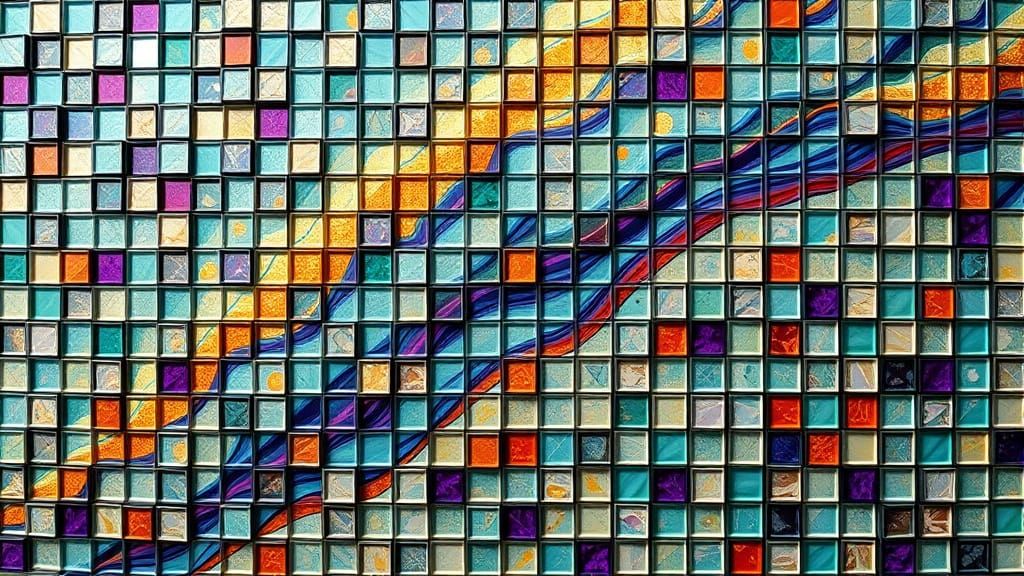 Ethereal Murano Glass Mosaic in Vibrant Colors