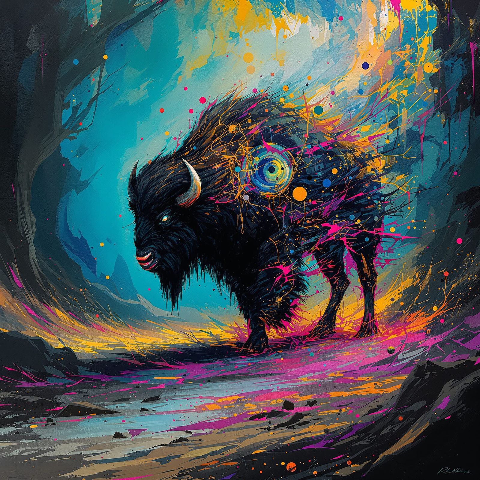 Mutated Bison in Unraveling Abstract Landscape