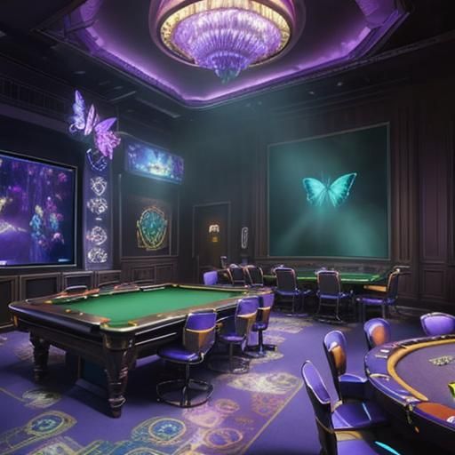Fantasy School with Casino in Ethereal Style