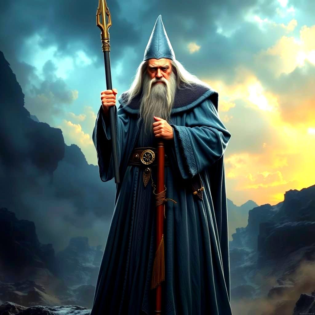 Gandalf the Grey: Detailed Digital Portrait