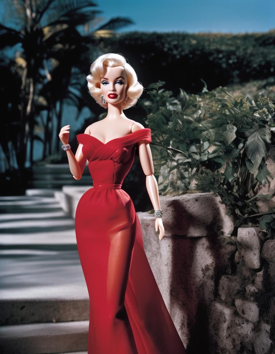 Barbie Doll as Marilyn Monroe in 50s Style