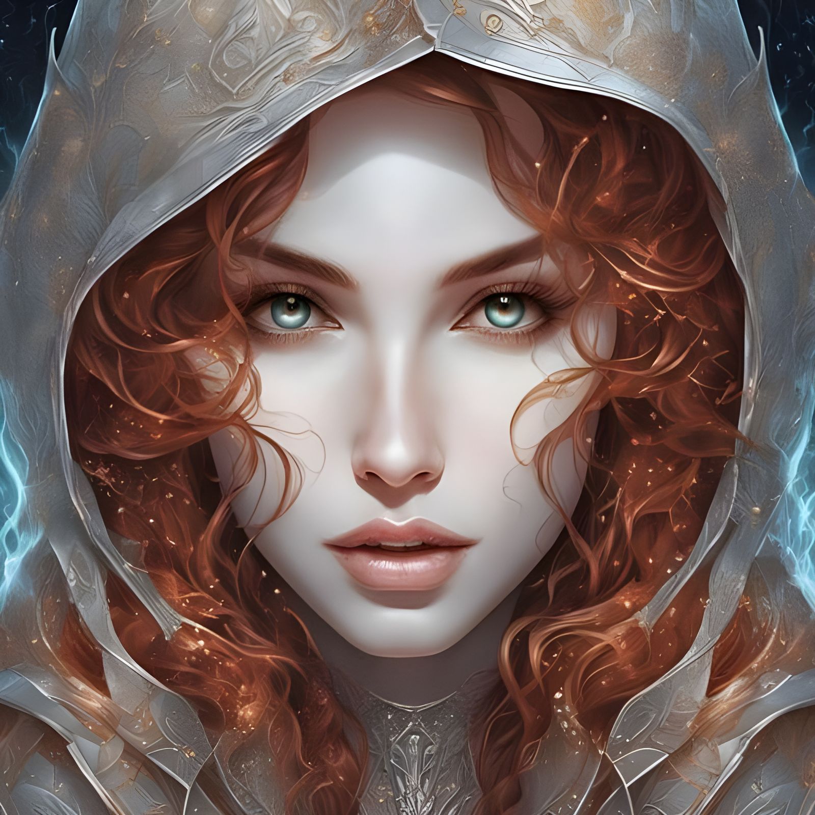 Stunning Bioluminescent Woman Portrait in Digital Art Style