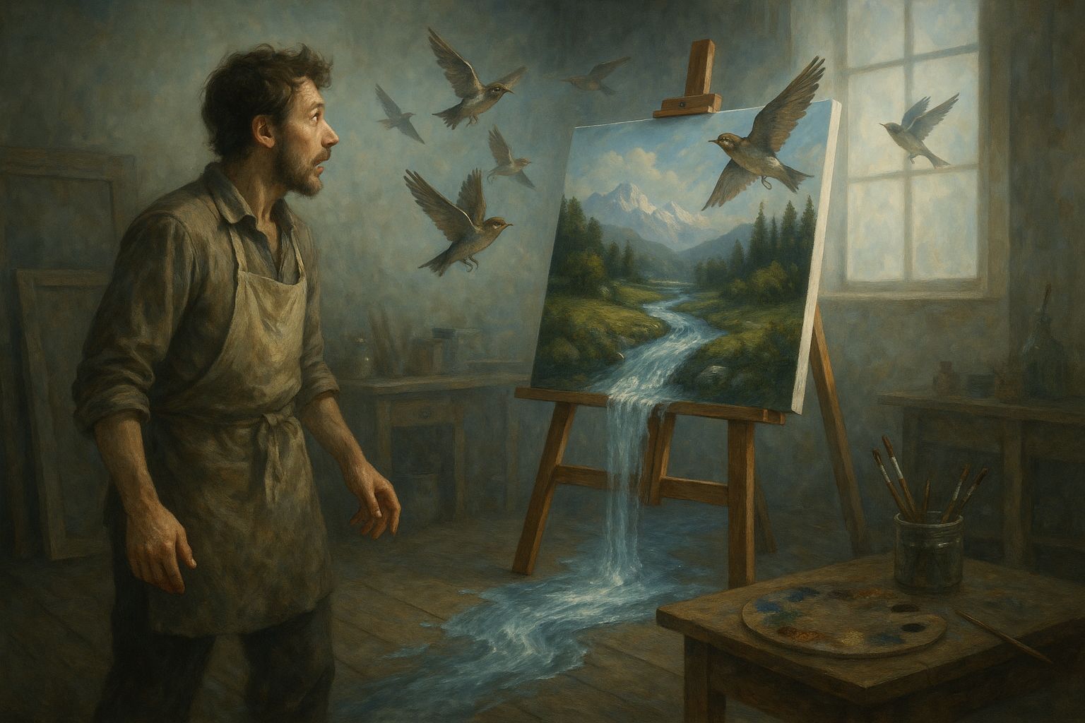 Landscape Painting Springs to Life in Studio