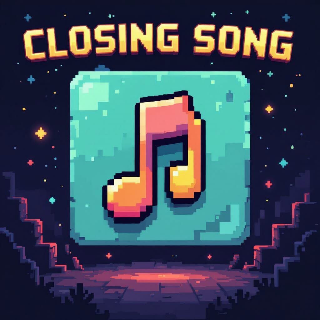 Pixel Art Minecraft Icon: Musical Note Keyhole