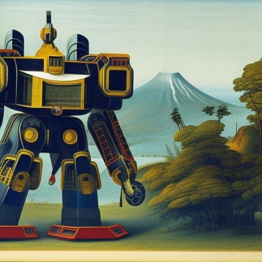 Da Vinci Style Mecha Robot Sketch