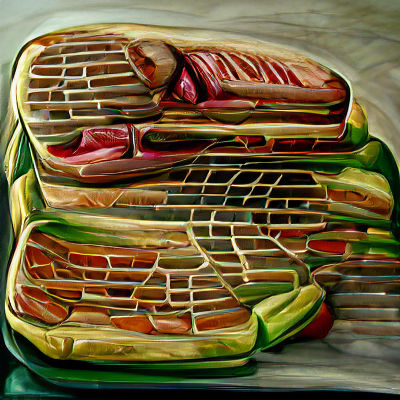 Abstract Geometric Brick Wall Design