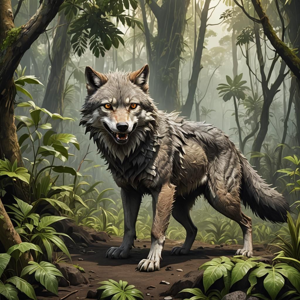 Camouflaged Venomous Mammal in Volcanic Landscape