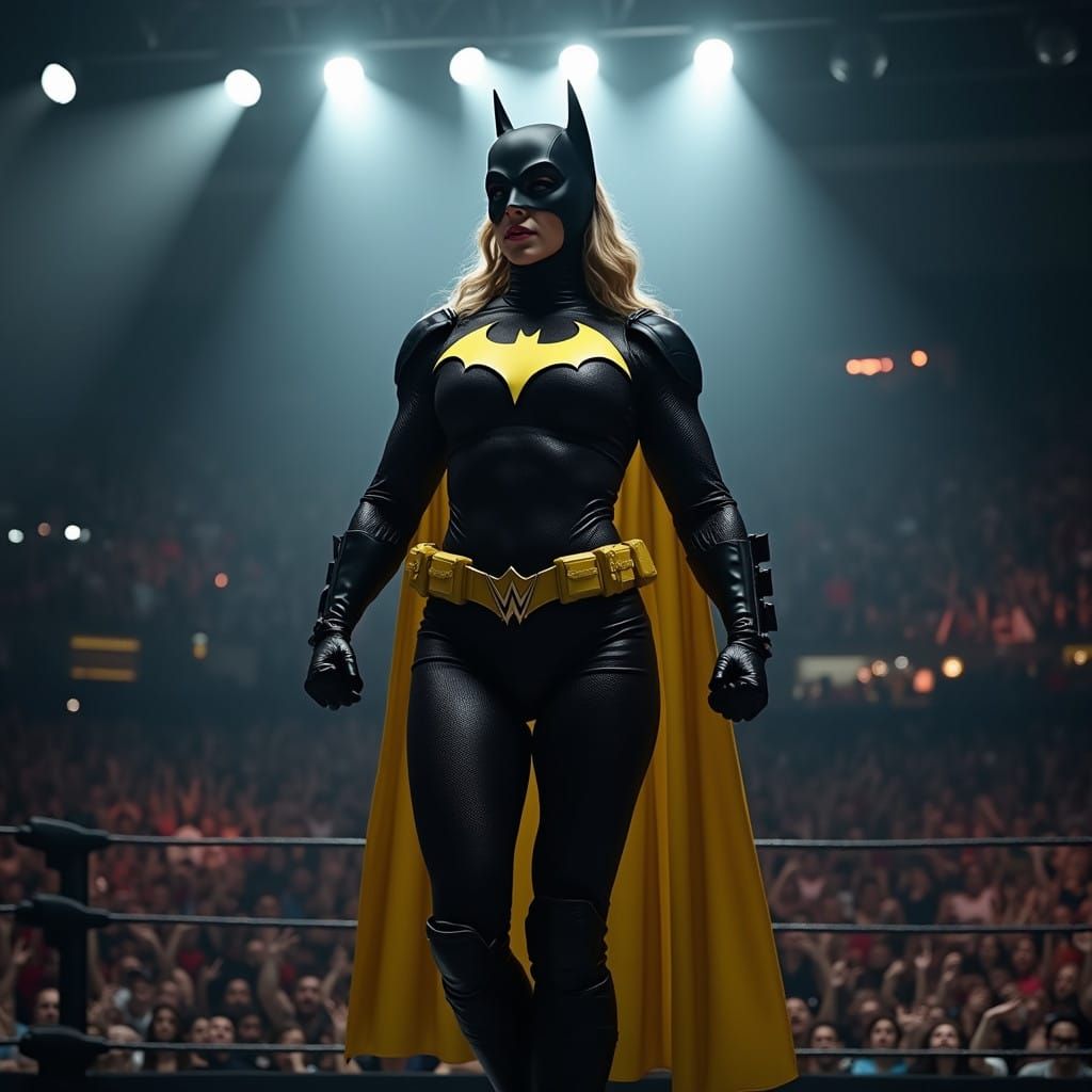 DC's Dark Heroine Owns the WWE Ring in Photorealistic Style