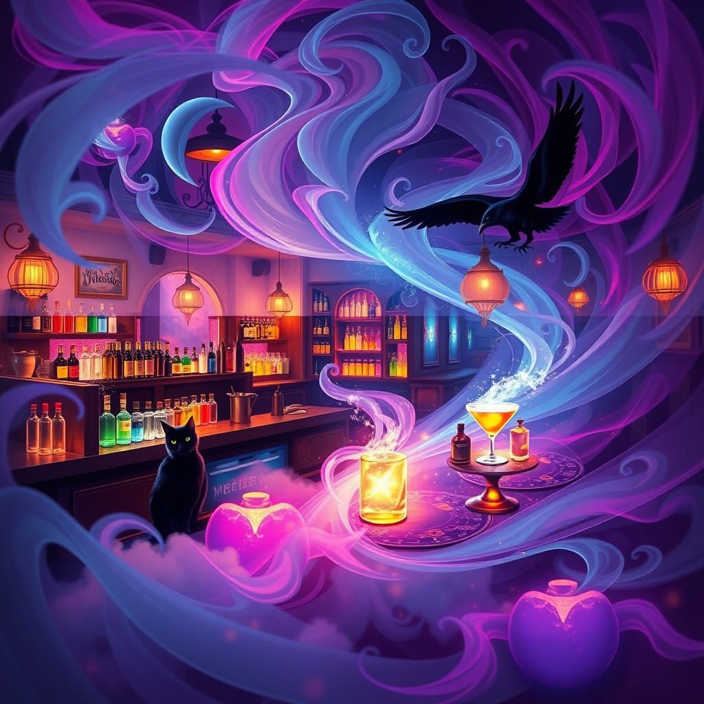 Magical Potions Bar with Enchanting Brews